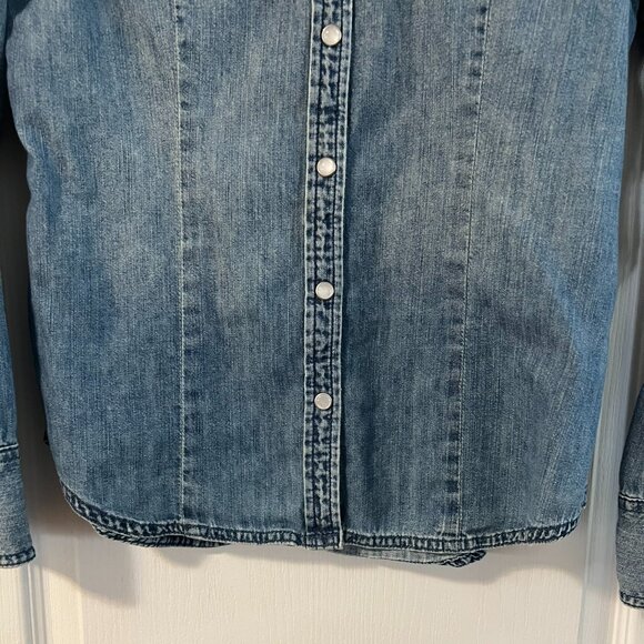 Levi's Snap Denim Long Sleeve Shirt - Small - Picture 6 of 7